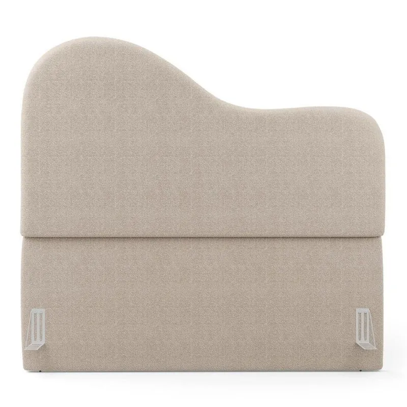 Cabeceira Para Cama Box Sea Casal Bouclé Orgânica Terracota Desk Design