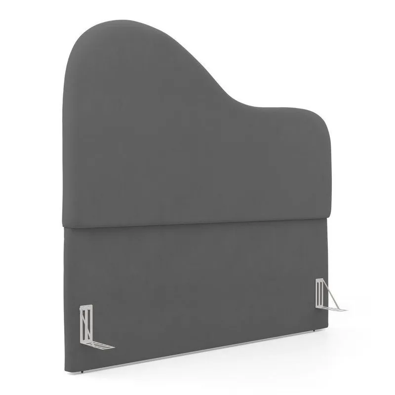 Cabeceira Orgânica Cama Box Queen Size Sea 160cm Com Frame Suede Cinza - Abmaza