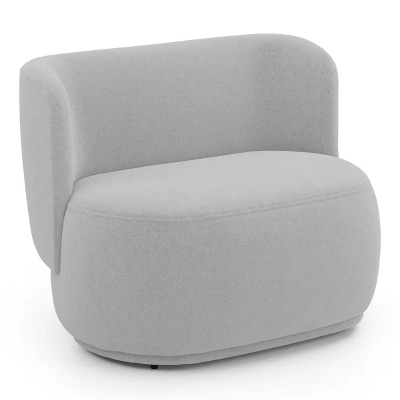 Namoradeira Decorativa Orgânica Molly 02 Lugares Bouclê Cinza Claro - Desk Design