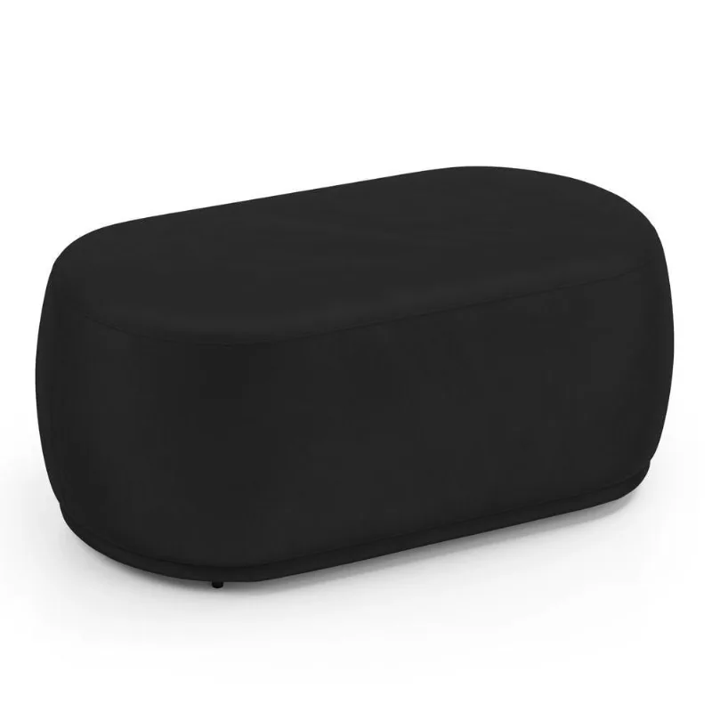 Puff Decorativo Orgânico Living Molly 02 Lugares Veludo Preto - Desk Design