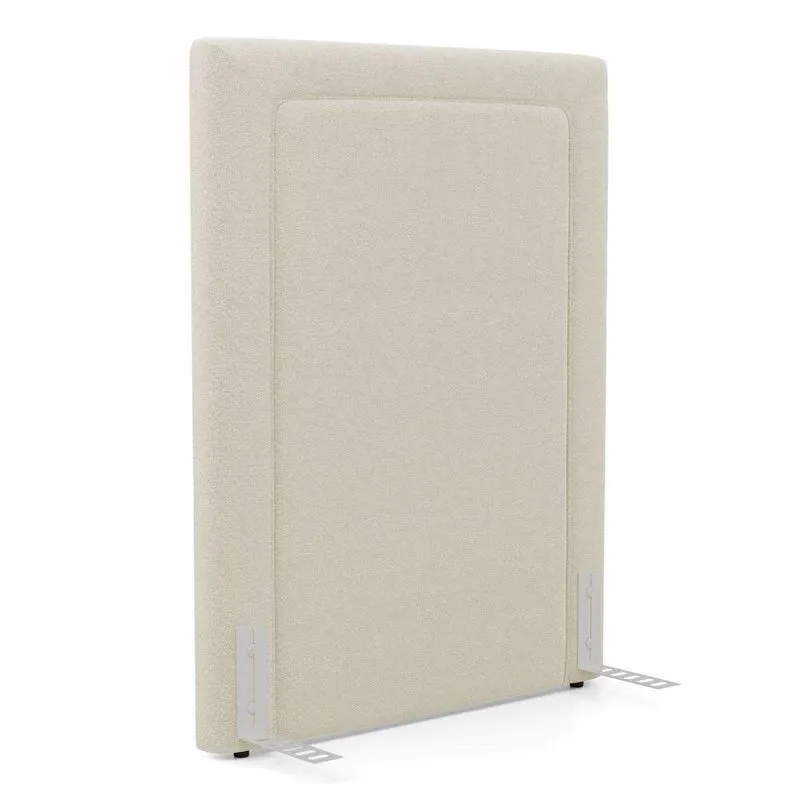 Cabeceira Cama Box Solteiro Alba 90cm Com Frame Bouclé Bege - Abmaza