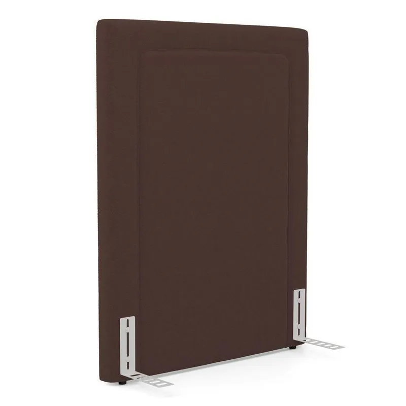 Cabeceira Cama Box Solteiro Alba 90cm Com Frame Bouclé Marrom - Desk Design