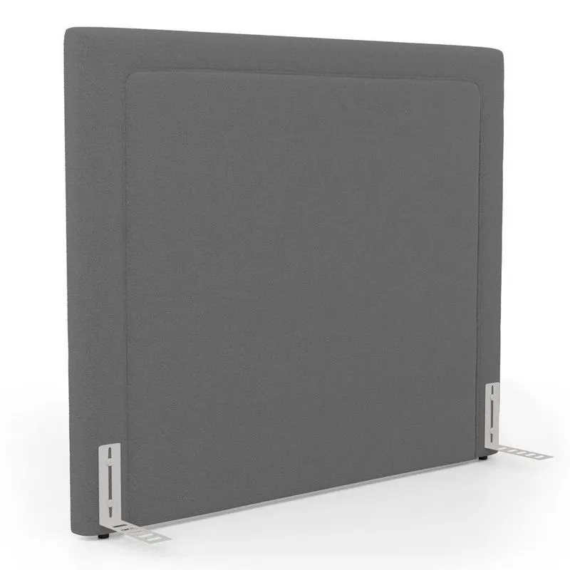 Cabeceira Cama Box Casal Padrão Alba 140cm Com Frame Bouclé Cinza Escuro - Abmaza