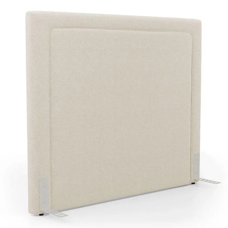 Cabeceira Cama Box King Size Alba 195cm Com Frame Bouclé Bege - Abmaza