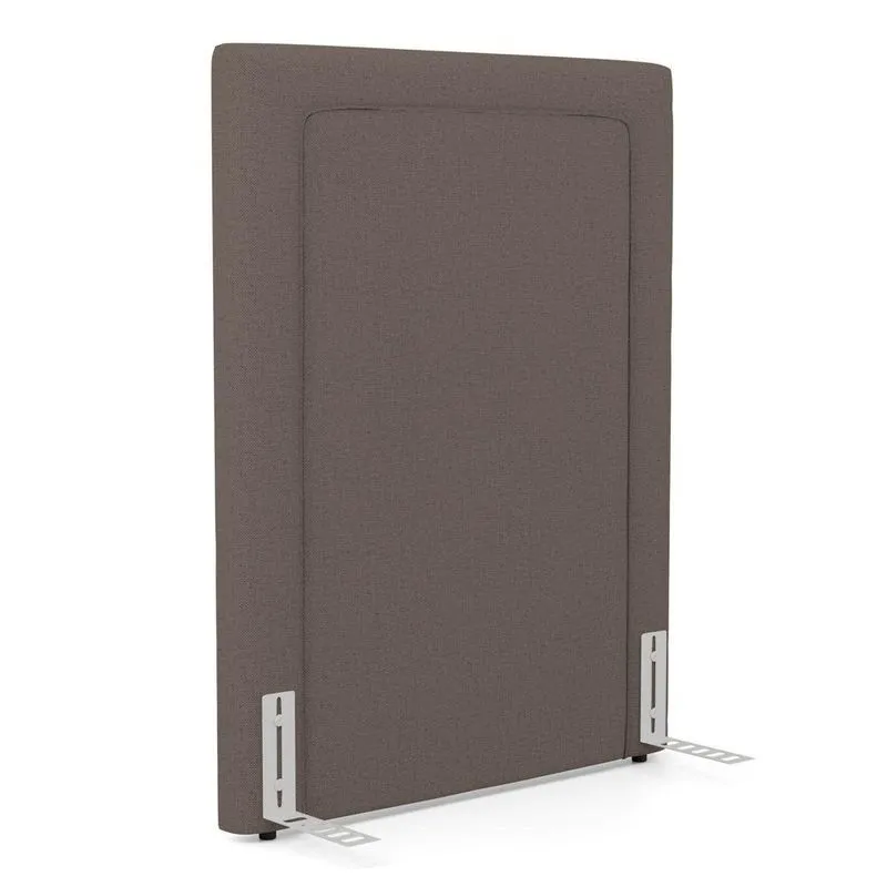 Cabeceira Cama Box Solteiro Alba 90cm Com Frame Linho Marrom - Desk Design