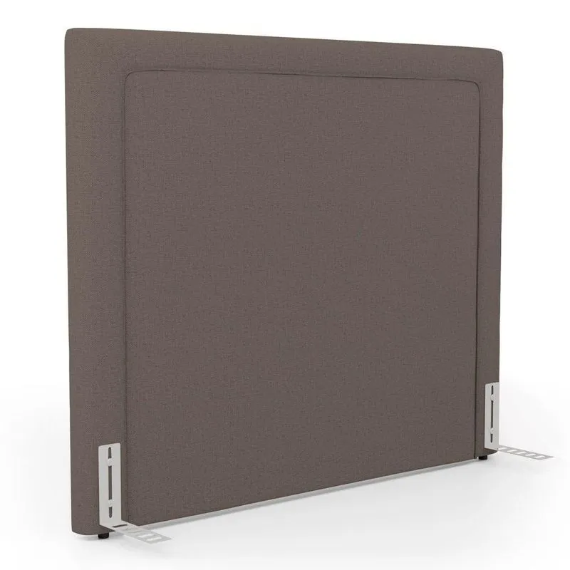 Cabeceira Cama Box Casal Padrão Alba 140cm Com Frame Linho Marrom - Desk Design
