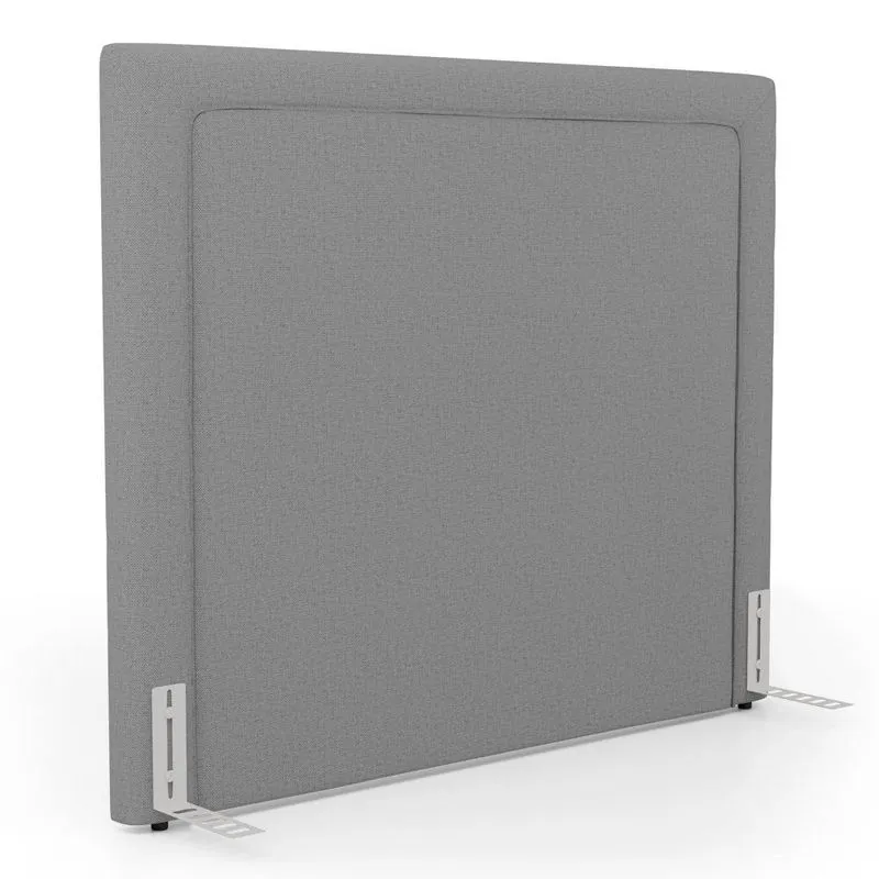 Cabeceira Cama Box Casal Padrão Alba 140cm Com Frame Linho Cinza - Abmaza