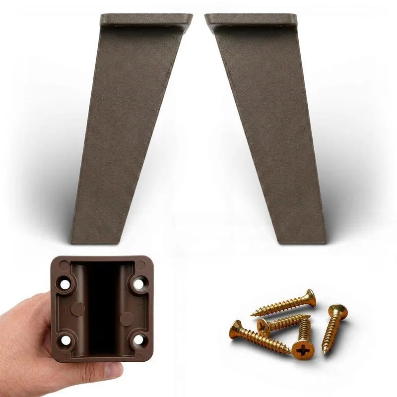 Kit 02 Pés Para Móveis Desk Design Pés Retrô 15cm Bivolt Marrom