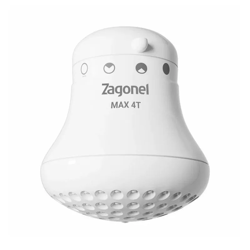 Ducha Max Elétrica 5500w Instalação De Parede 4 Temperaturas Branco Zagonel 110v