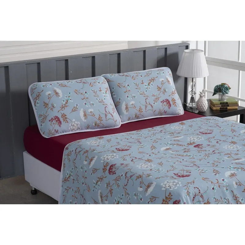 Jogo Lençóis Queen Size 4 Peças Astória Malha 100% Algodão