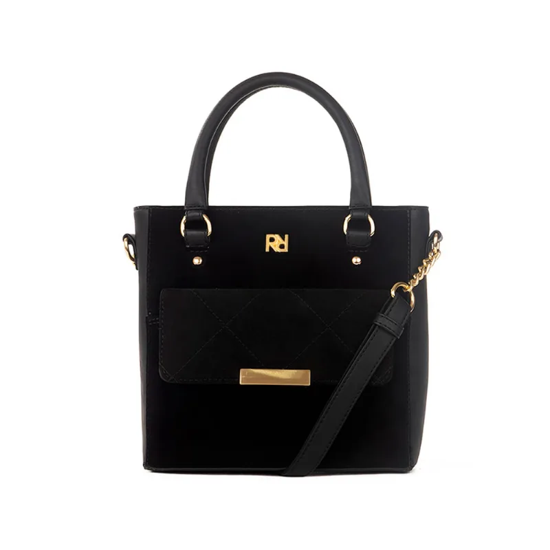 Bolsa Feminina Transversal Rafitthy em Veludo Preto - U