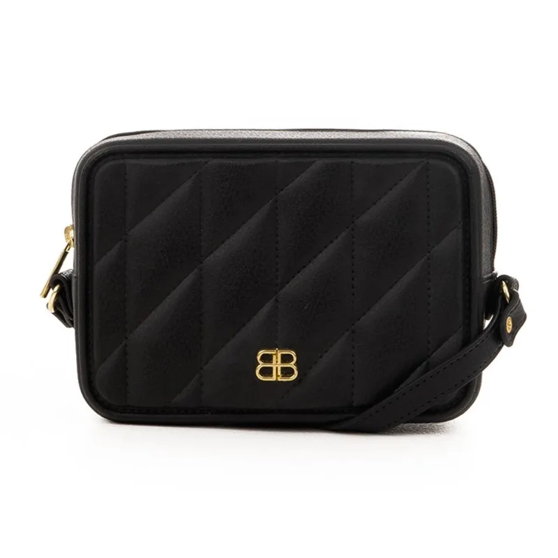 Bolsa Transversal Feminina Be Forever Glossy Rafitthy 13308 Preto