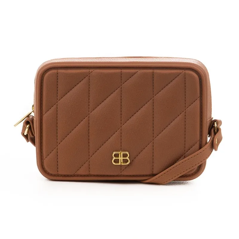 Bolsa Transversal Feminina Be Forever Glossy Rafitthy 13308 Marrom