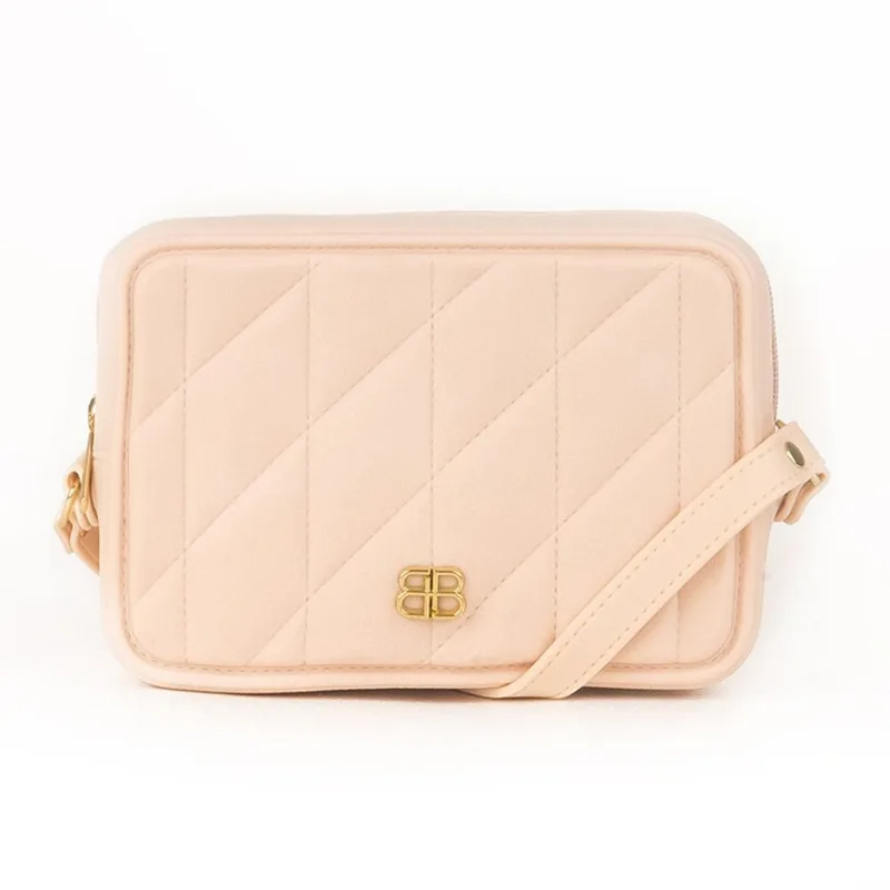 Bolsa Transversal Feminina Be Forever Glossy Rafitthy 13308 Nude