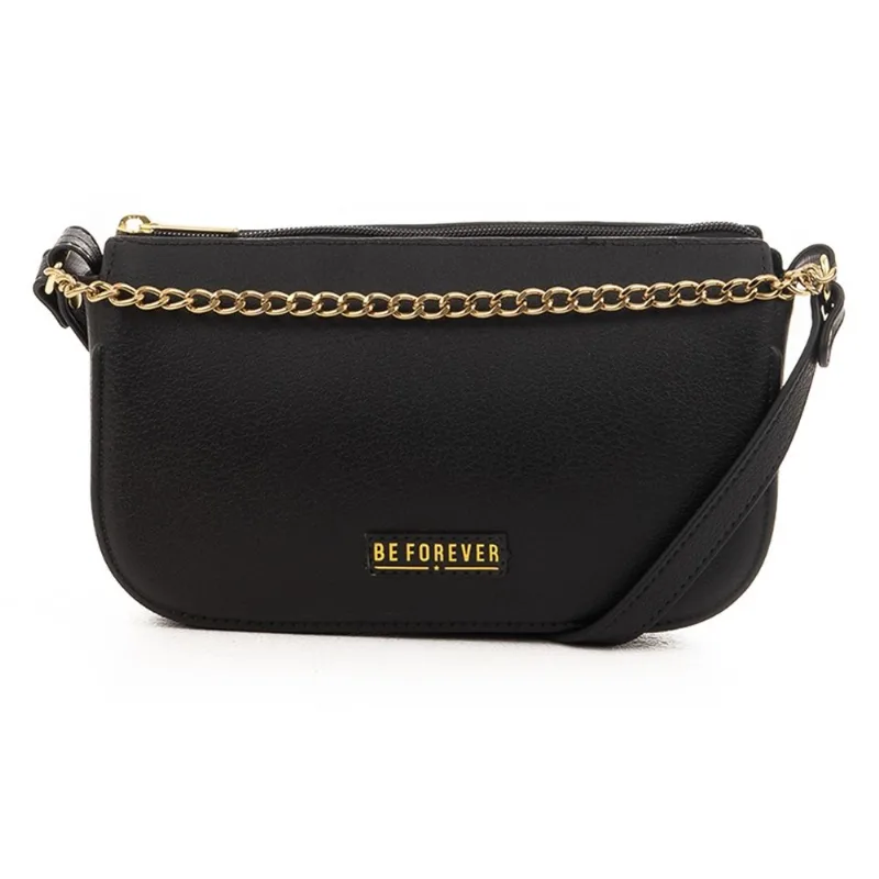 Bolsa Transversal Feminina Be Forever Glossy Rafitthy 13311 Preto