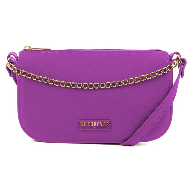 Bolsa Transversal Feminina Be Forever Glossy Rafitthy 13311 Roxo