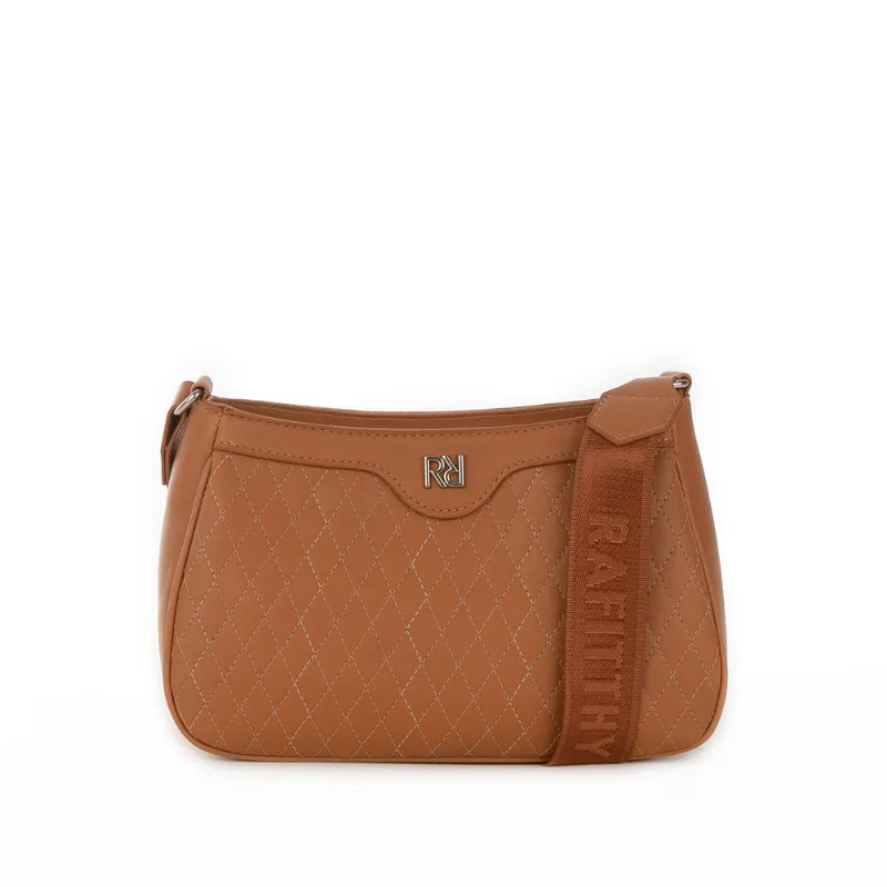 Bolsa Feminina Rafitthy Transversal Matelassê Caramelo - U