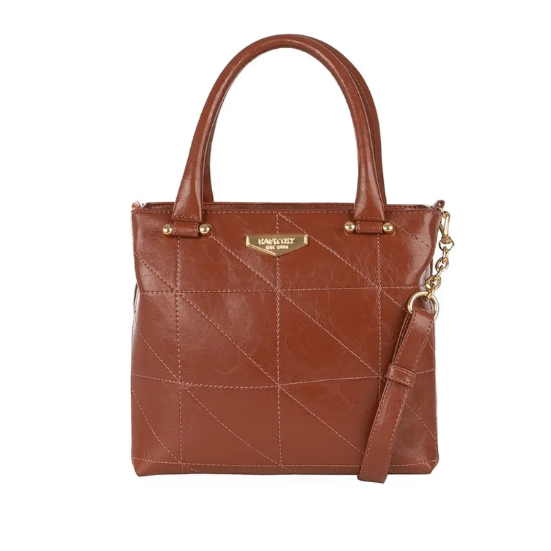 Bolsa Feminina Rafitthy Tote Média Costuras Marrom Claro - U
