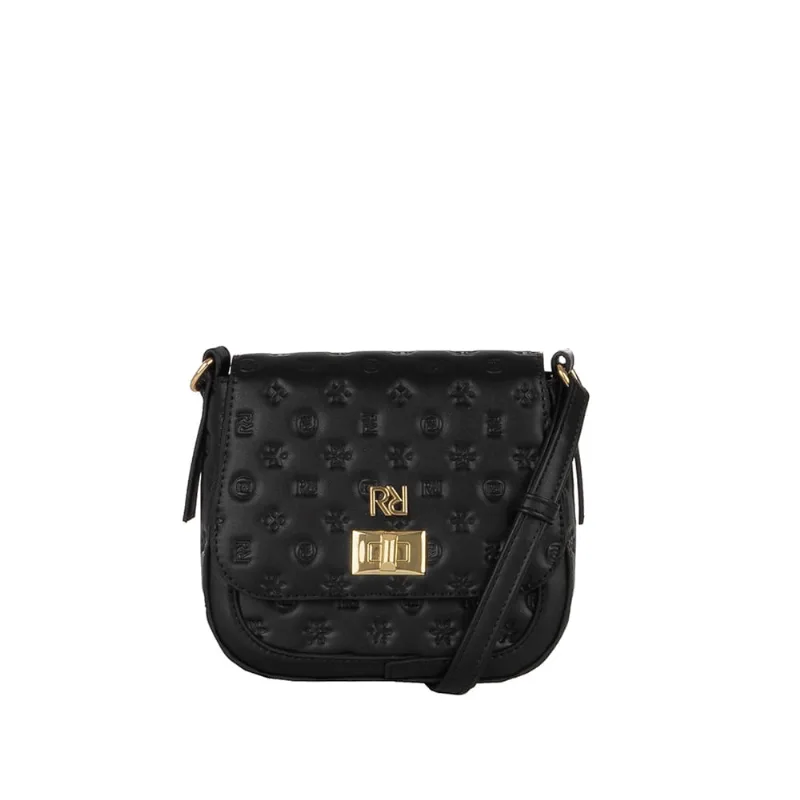 Bolsa Feminina Rafitthy Monograma em Relevo Preto - U
