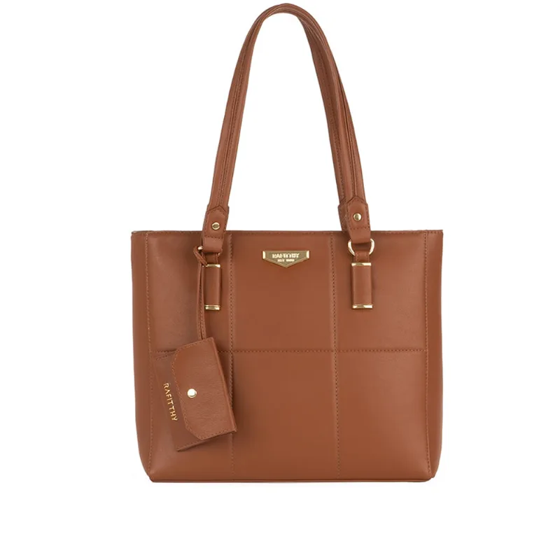 Bolsa Feminina Rafitthy Tote com Niqueleira Marrom - U