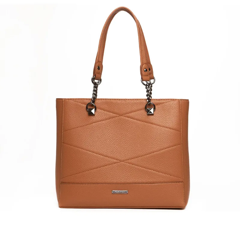 Bolsa Feminina Rafitthy Tote Grande Caramelo - U