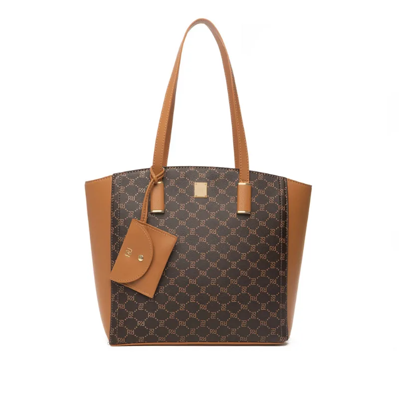Bolsa Feminina Rafitthy Tote Média Café Caramelo - U