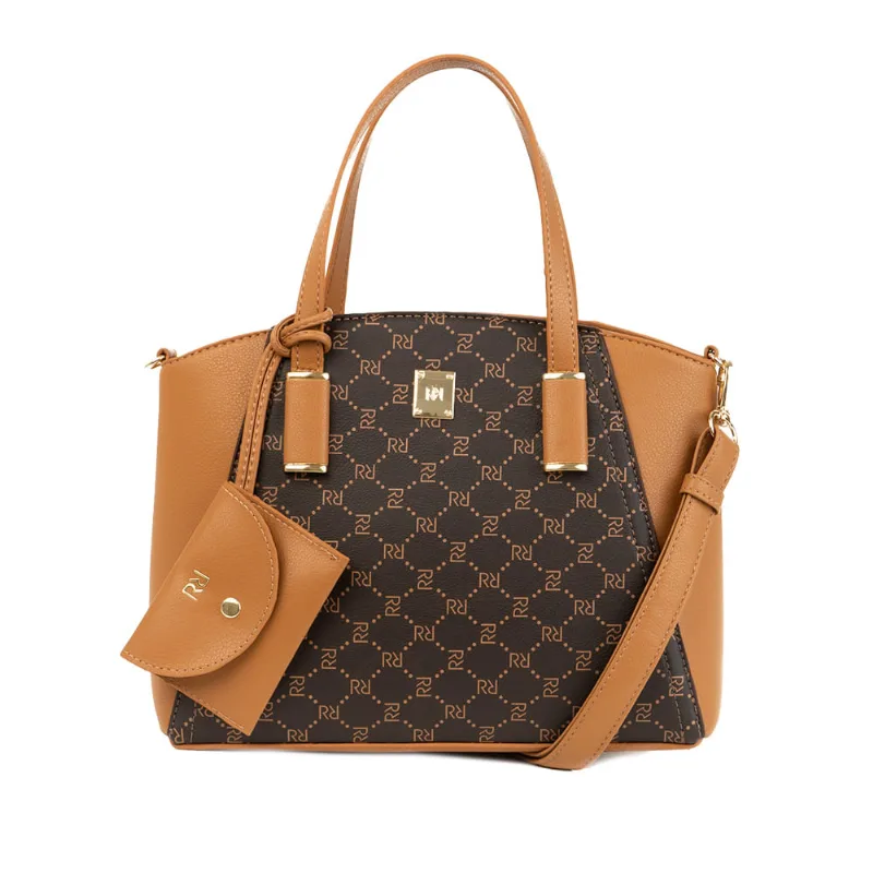 Bolsa Feminina Rafitthy Tote Média Café Caramelo - U