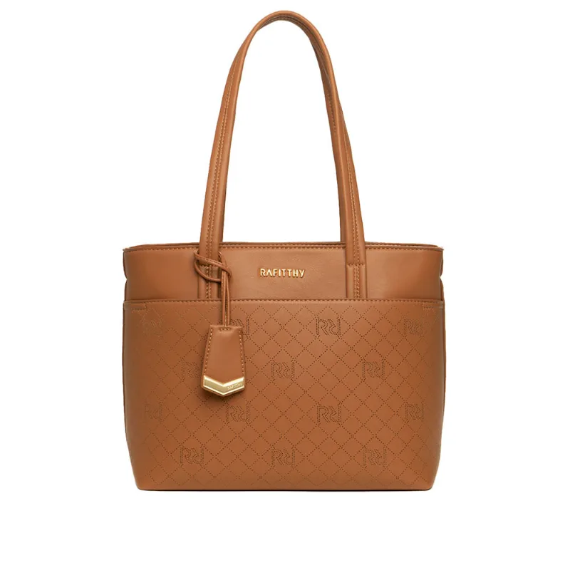 Bolsa Feminina Rafitthy Tote Média Caramelo - U