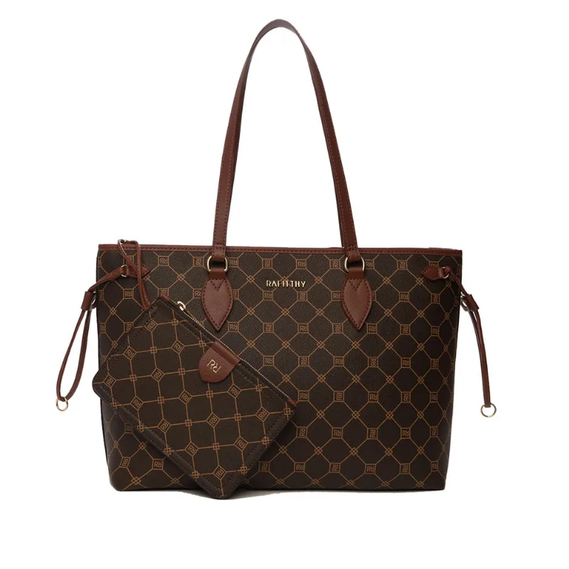 Bolsa Feminina Rafitthy Tote Grande Marrom - U