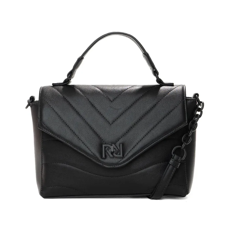 Bolsa Feminina Rafitthy Tote Média Costuras Preto - U