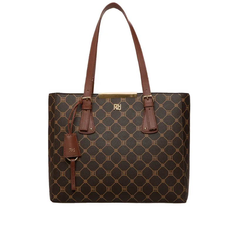 Bolsa Feminina Rafitthy Tote Tiracolo Grande Marrom - U
