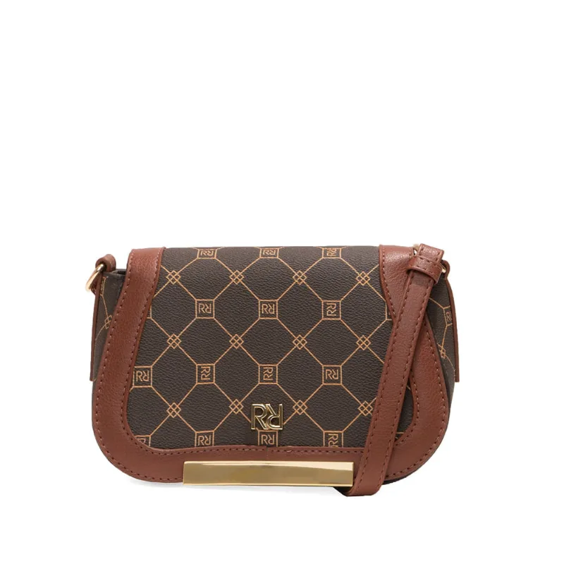 Bolsa Feminina Rafitthy Transversal Pequena Marrom - U