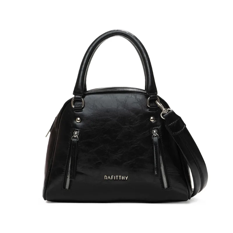Bolsa Feminina Rafitthy Tiracolo Média Zíper Preto - U