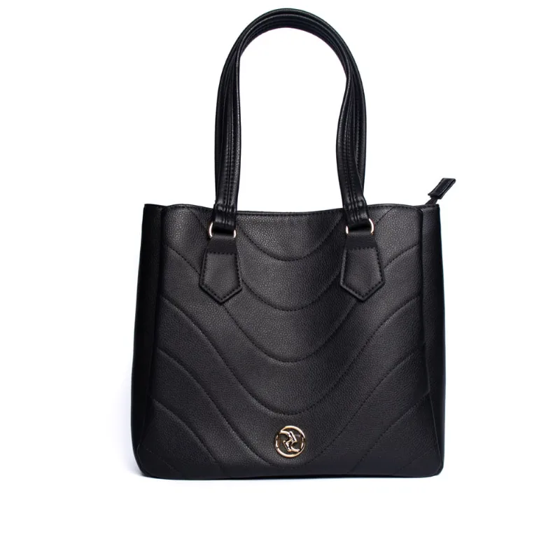 Bolsa Feminina Rafitthy Tiracolo Média Costuras Preto - U
