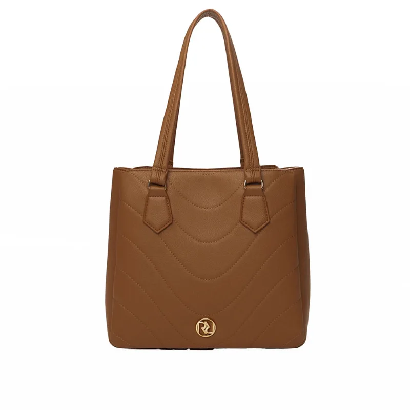 Bolsa Feminina Rafitthy Tiracolo Média com Costuras Café - U