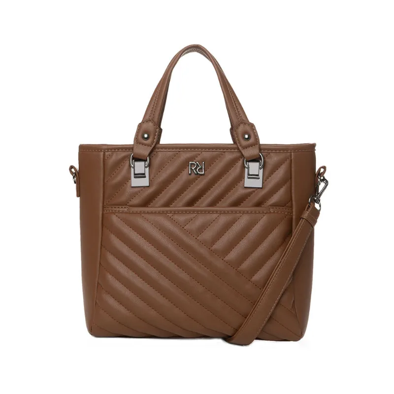 Bolsa Feminina Rafitthy Média Transversal Matelassê Caramelo - U