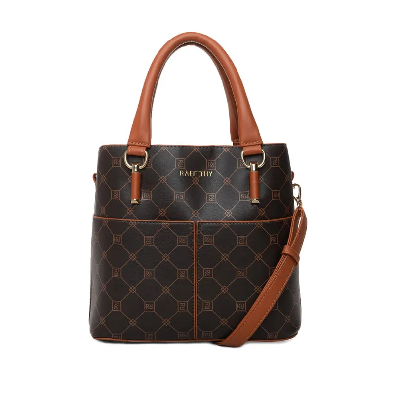 Bolsa Feminina Rafitthy Tote Media Marrom Escuro - U
