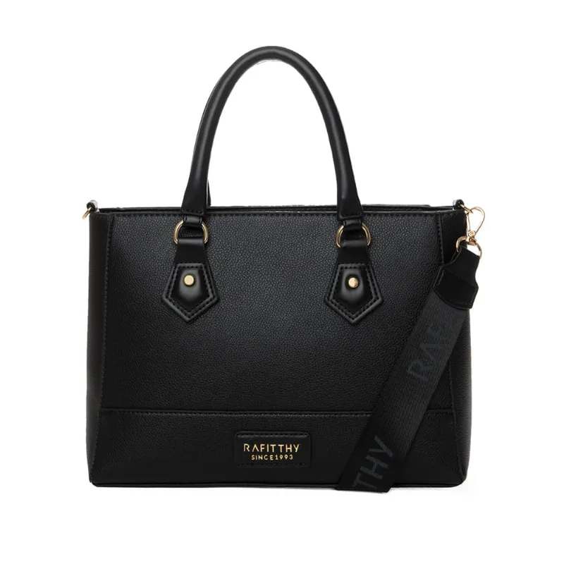 Bolsa Feminina Rafitthy Média Tote Clássica Preta - U