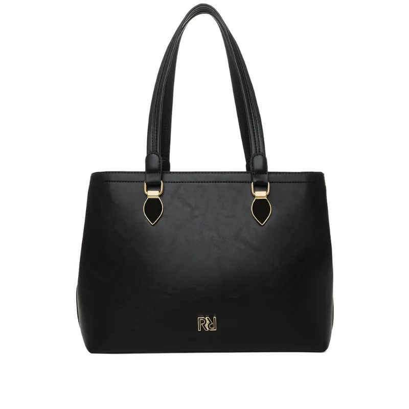 Bolsa Feminina Rafitthy Tiracolo Grande Gotas Preta - U