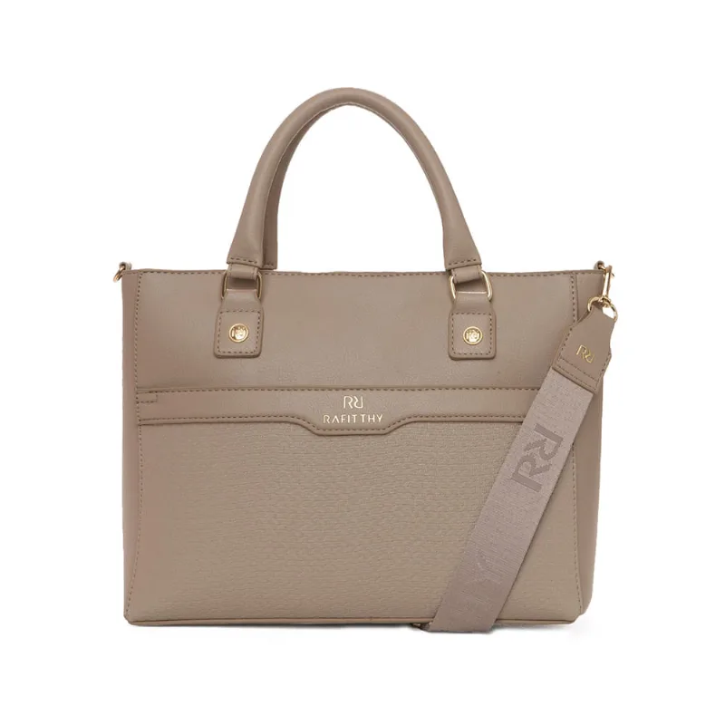 Bolsa Feminina Rafitthy Tote Média Textura Creme - U