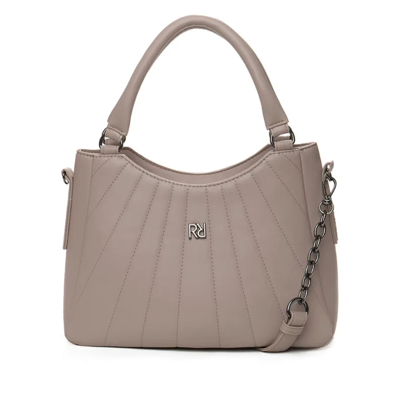 Bolsa Feminina Rafitthy Média Transversal Correntes Costura Creme - U