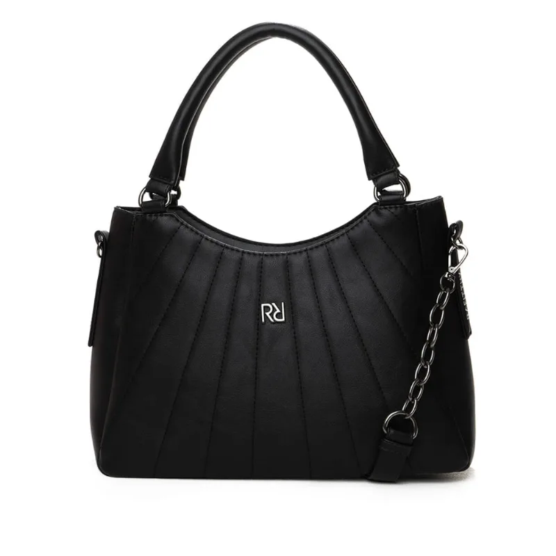 Bolsa Feminina Rafitthy Transversal Média Correntes Preta - U