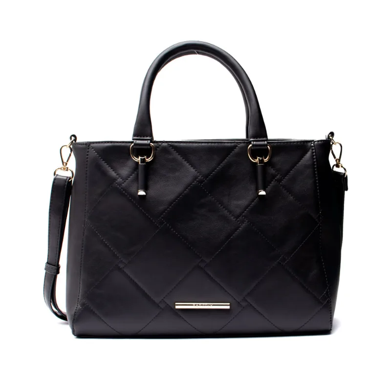 Bolsa Feminina Rafitthy Transversal em Matelassê Média Preta - U