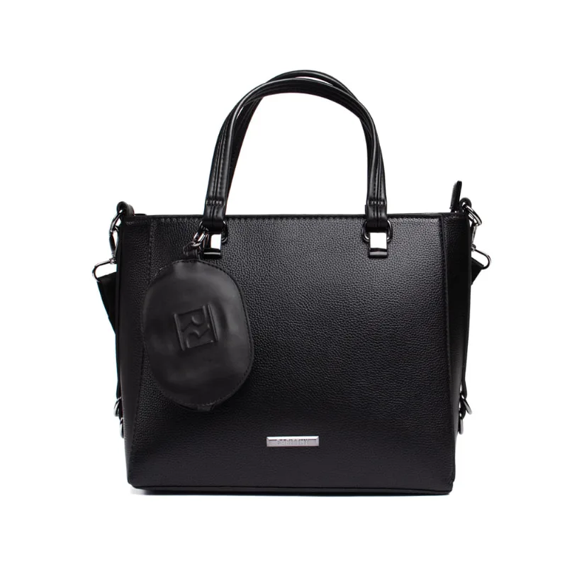 Bolsa Feminina Rafitthy Tote Média com Niqueleira Preto - U