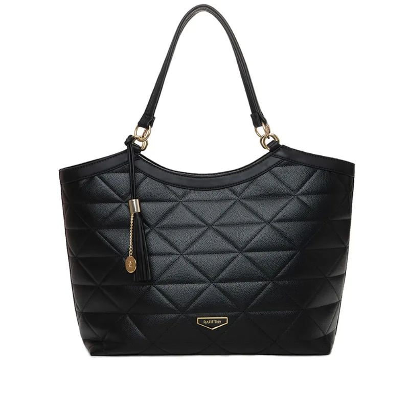 Bolsa Feminina Rafitthy Matelassê Tiracolo Grande Preto - U