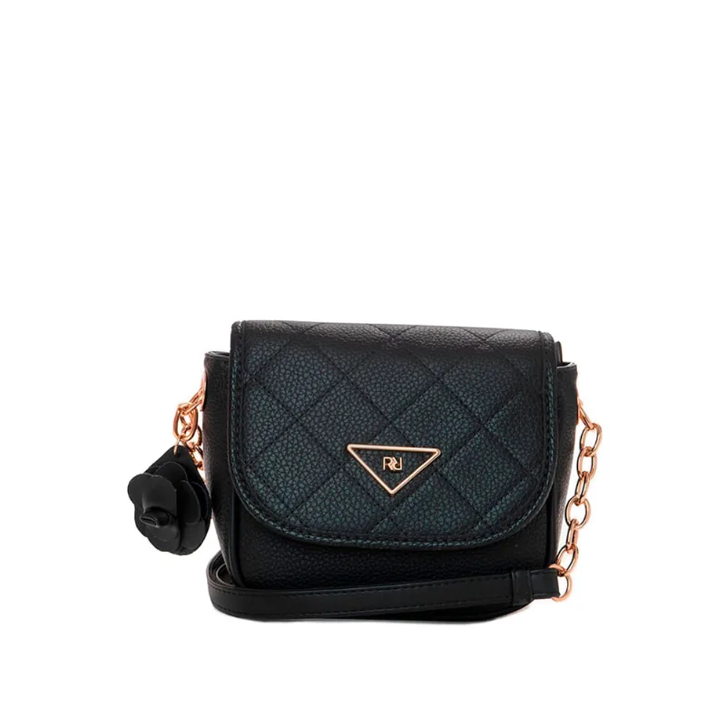Bolsa Feminina Rafitthy Transversal Pequena Costuras Preto - U