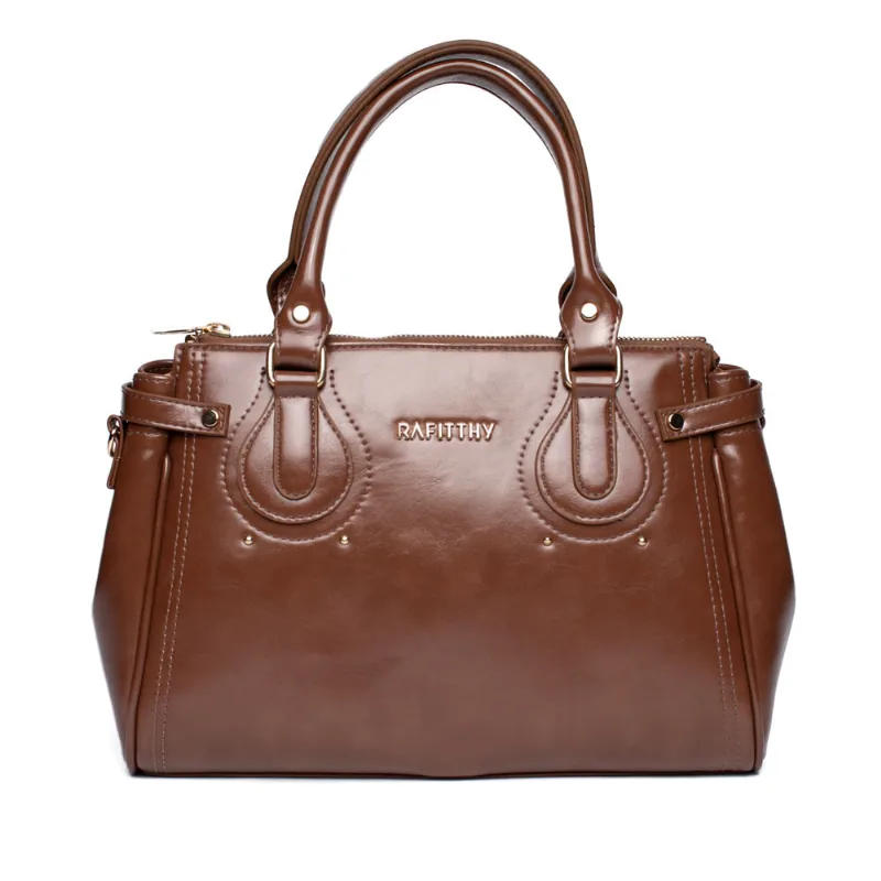 Bolsa Feminina Rafitthy Tiracolo Média Verniz Marrom - U