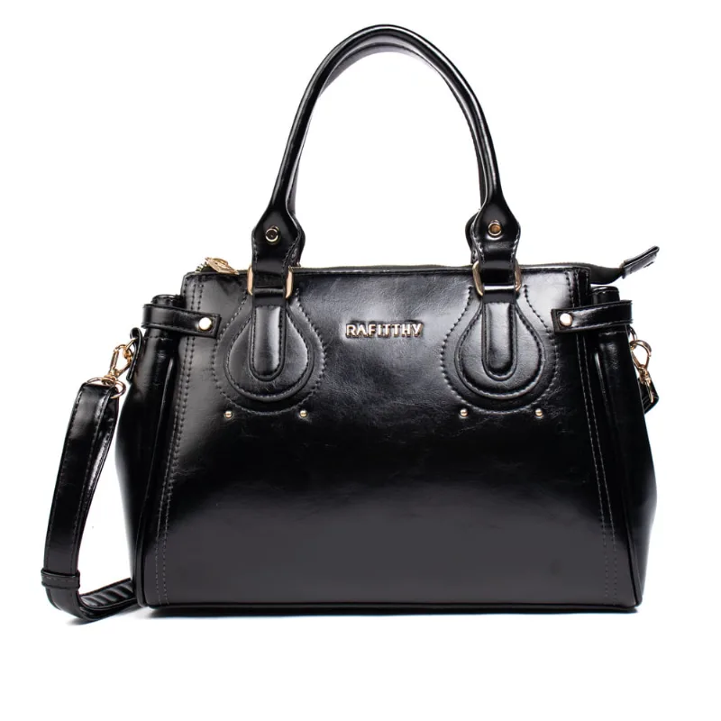 Bolsa Feminina Rafitthy Tiracolo Média Verniz Preto - U
