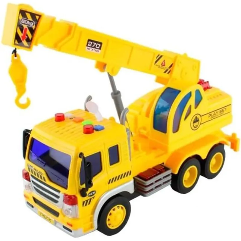 Caminhão Truck Guindaste Fricção com Luz e Som - Shiny Toys