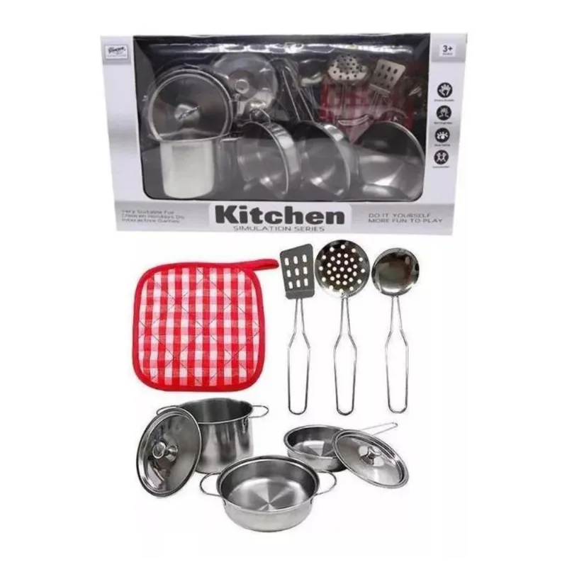 Kit De Panelinhas Inox 11 Peças Shiny Toys 001220 - SHINY TOYS